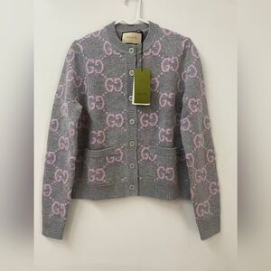 Gucci logo cardigan sweater